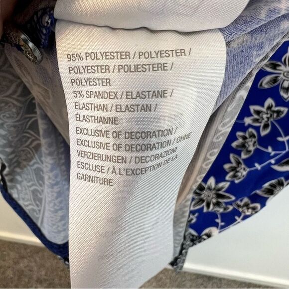 New Susan Graver Printed Liquid Knit Button Front Shirt | Size XXS - Picture 6 of 8